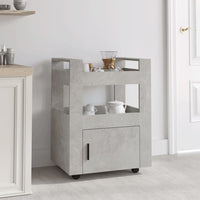 Carrello da Cucina Grigio cemento 60x45x80 cm Legno Multistrato 816828