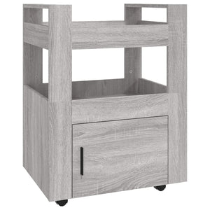 Carrello da Cucina-Scaffale per Cucina Grigio Sonoma 60x45x80 cm Legno Multistrato