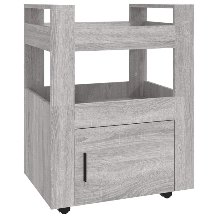 Carrello da Cucina-Scaffale per Cucina Grigio Sonoma 60x45x80 cm Legno Multistrato