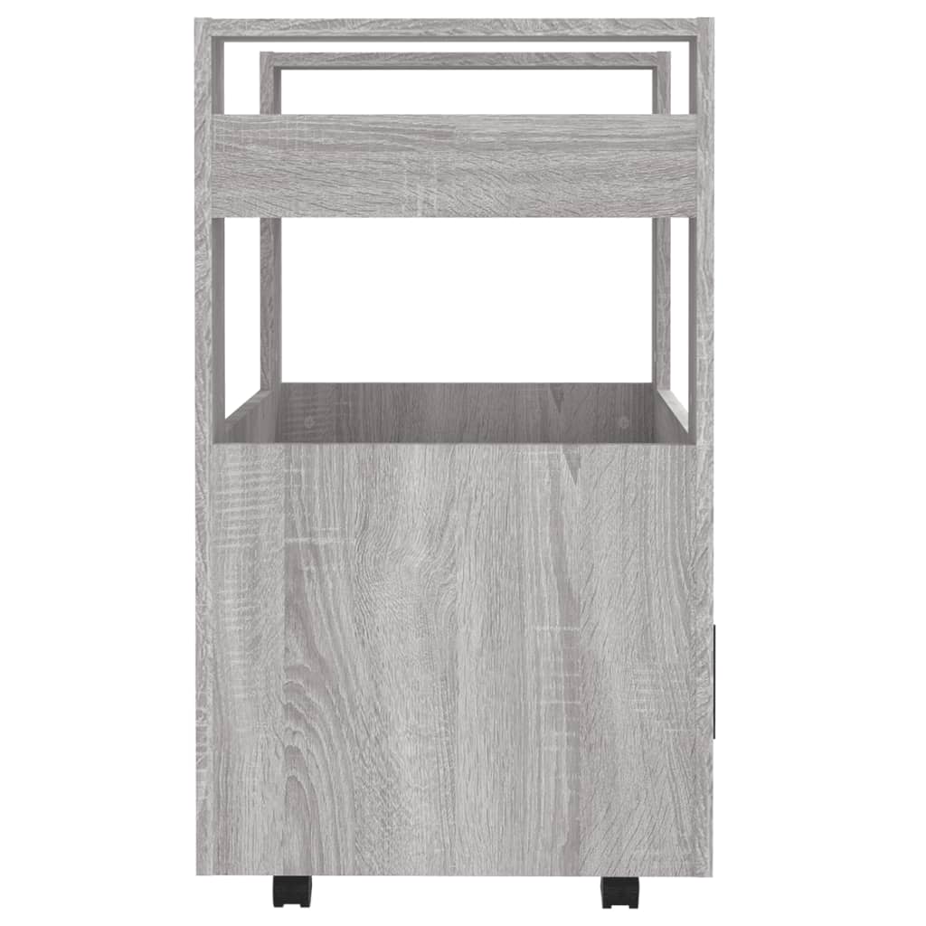 Carrello da Cucina-Scaffale per Cucina Grigio Sonoma 60x45x80 cm Legno Multistrato