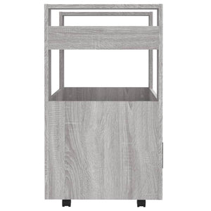 Carrello da Cucina-Scaffale per Cucina Grigio Sonoma 60x45x80 cm Legno Multistrato