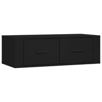 Mobile Porta TV Sospeso Nero 80x36x25 cm in Legno Multistrato 816833