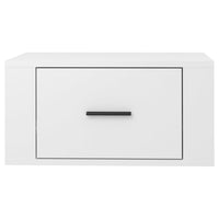 Comodini a Muro 2 pz-Set di 2 Tavolino da notte Bianco Lucido 50x36x25 cm