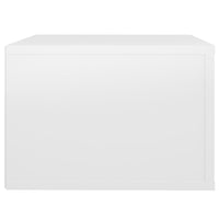 Comodini a Muro 2 pz-Set di 2 Tavolino da notte Bianco Lucido 50x36x25 cm