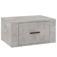 Comodino a Muro Grigio Cemento 50x36x25 cm 816848
