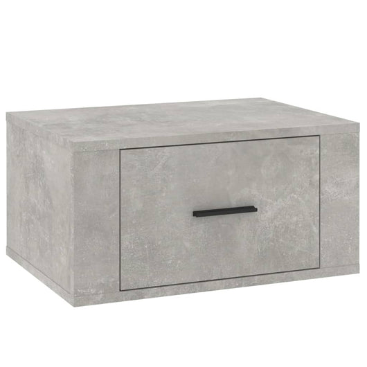 Comodino a Muro Grigio Cemento 50x36x25 cm 816848