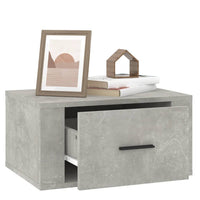 Comodino a Muro Grigio Cemento 50x36x25 cm 816848