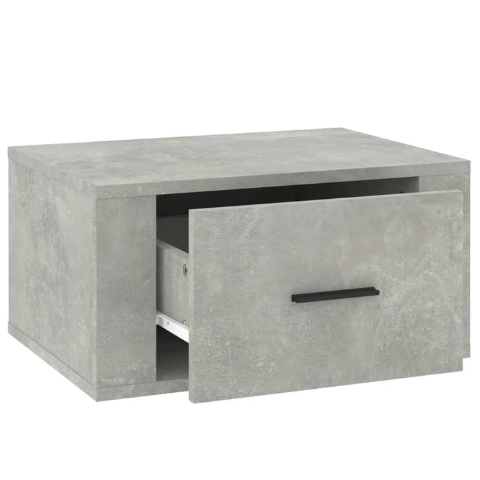 Comodino a Muro Grigio Cemento 50x36x25 cm 816848