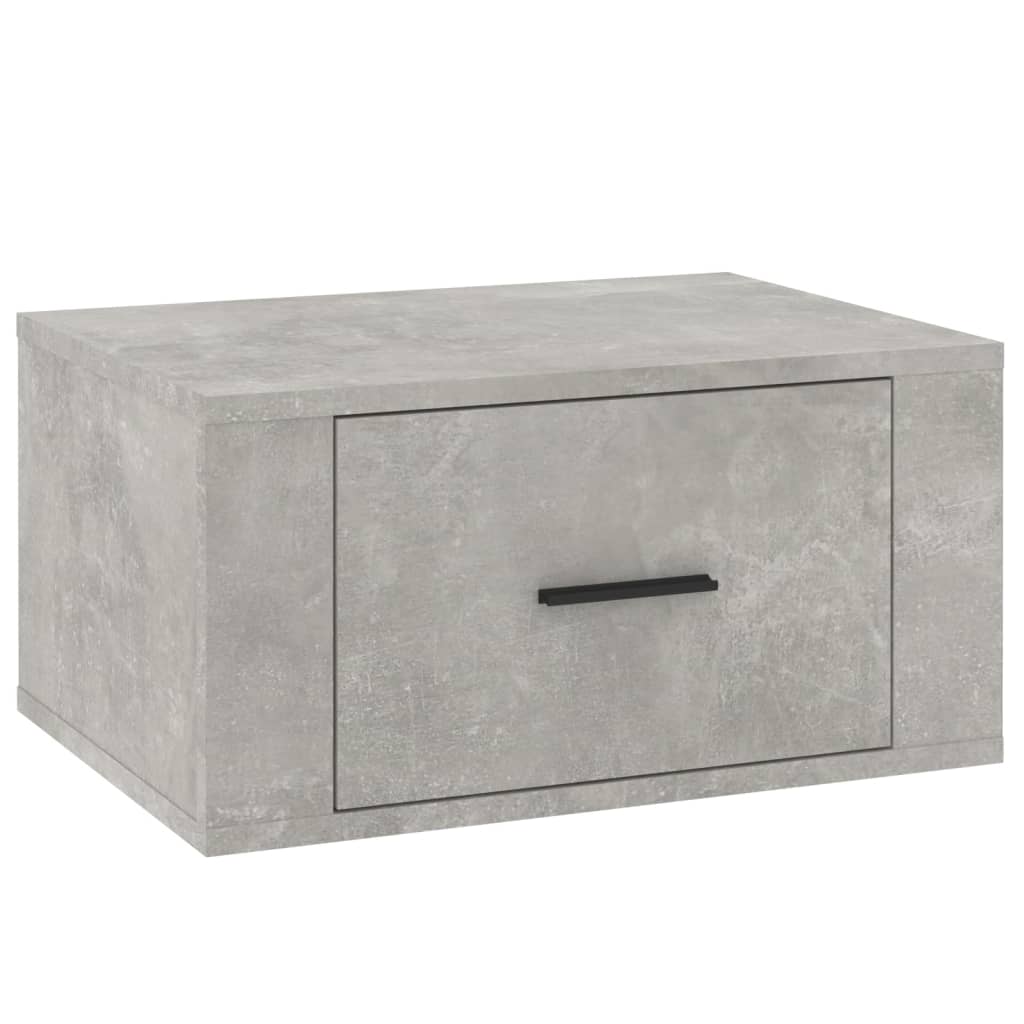 Comodini a Muro 2 pz Grigio Cemento 50x36x25 cm 816849