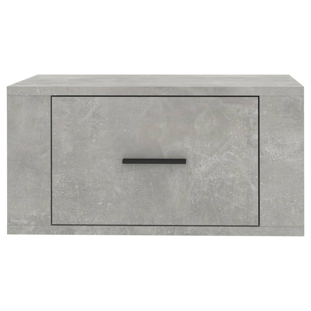 Comodini a Muro 2 pz-Set di 2 Tavolino da notte Grigio Cemento 50x36x25 cm