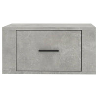 Comodini a Muro 2 pz-Set di 2 Tavolino da notte Grigio Cemento 50x36x25 cm