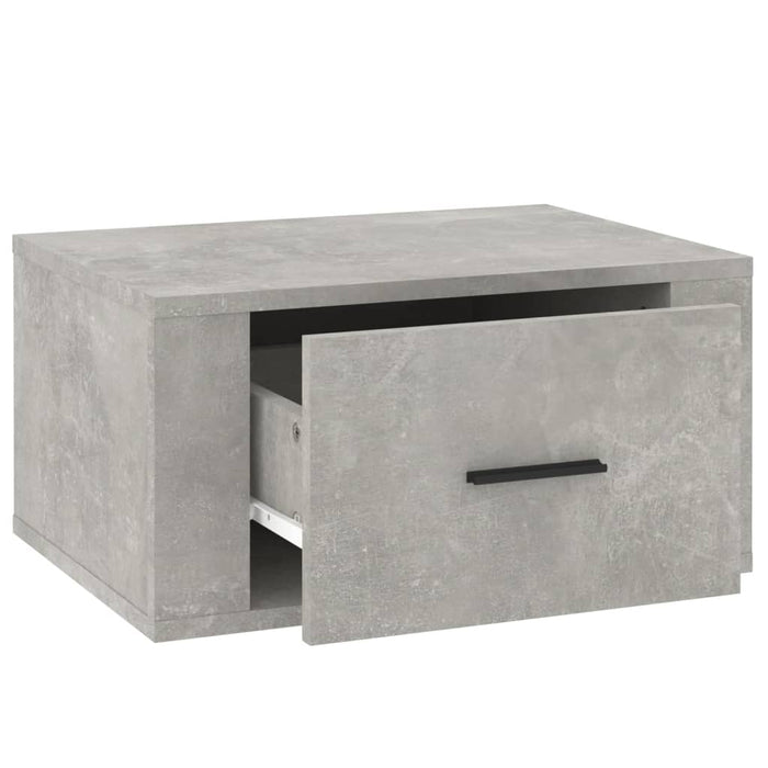 Comodini a Muro 2 pz-Set di 2 Tavolino da notte Grigio Cemento 50x36x25 cm