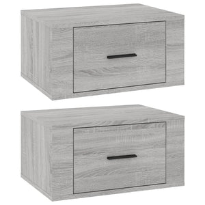 Comodini a Muro 2 pz-Set di 2 Tavolino da notte Grigio Sonoma 50x36x25 cm