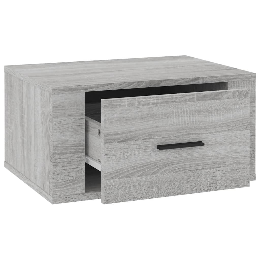Comodini a Muro 2 pz-Set di 2 Tavolino da notte Grigio Sonoma 50x36x25 cm