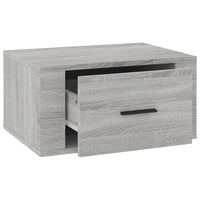 Comodini a Muro 2 pz-Set di 2 Tavolino da notte Grigio Sonoma 50x36x25 cm