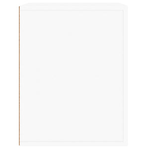 Comodino a Muro-Tavolino da notte sospeso Bianco 50x36x47 cm