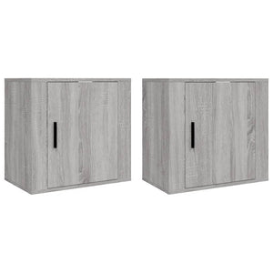 Comodini a Muro 2 pz Grigio Sonoma 50x30x47 cm 816877