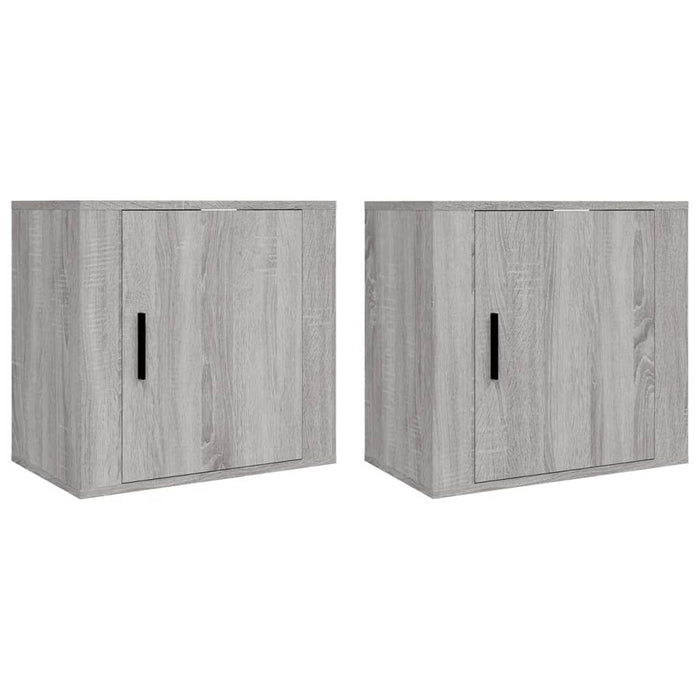 Comodini a Muro 2 pz Grigio Sonoma 50x30x47 cm 816877