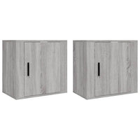 Comodini a Muro 2 pz Grigio Sonoma 50x30x47 cm 816877