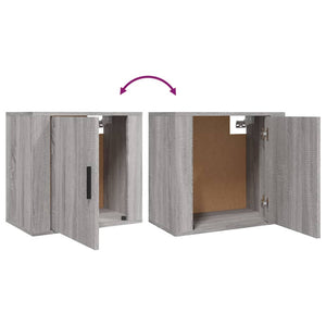 Comodini a Muro 2 pz Grigio Sonoma 50x30x47 cm 816877