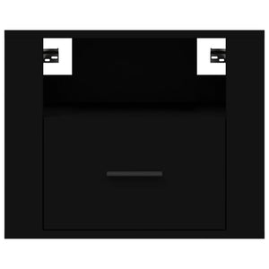 Comodino a Muro Nero 50x36x40 cm 816882