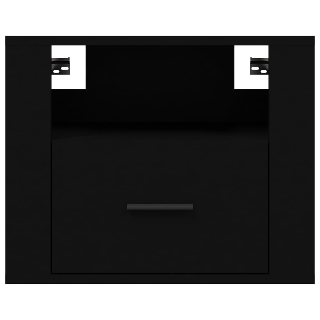 Comodini a Muro 2 pz-Set di 2 Tavolino da notte Nero 50x36x40 cm 188236