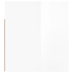 Comodini a Muro 2 pz-Set di 2 Tavolino da notte Bianco Lucido 50x36x40 cm