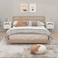 Comodini a Muro 2 pz-Set di 2 Tavolino da notte Bianco Lucido 50x36x40 cm