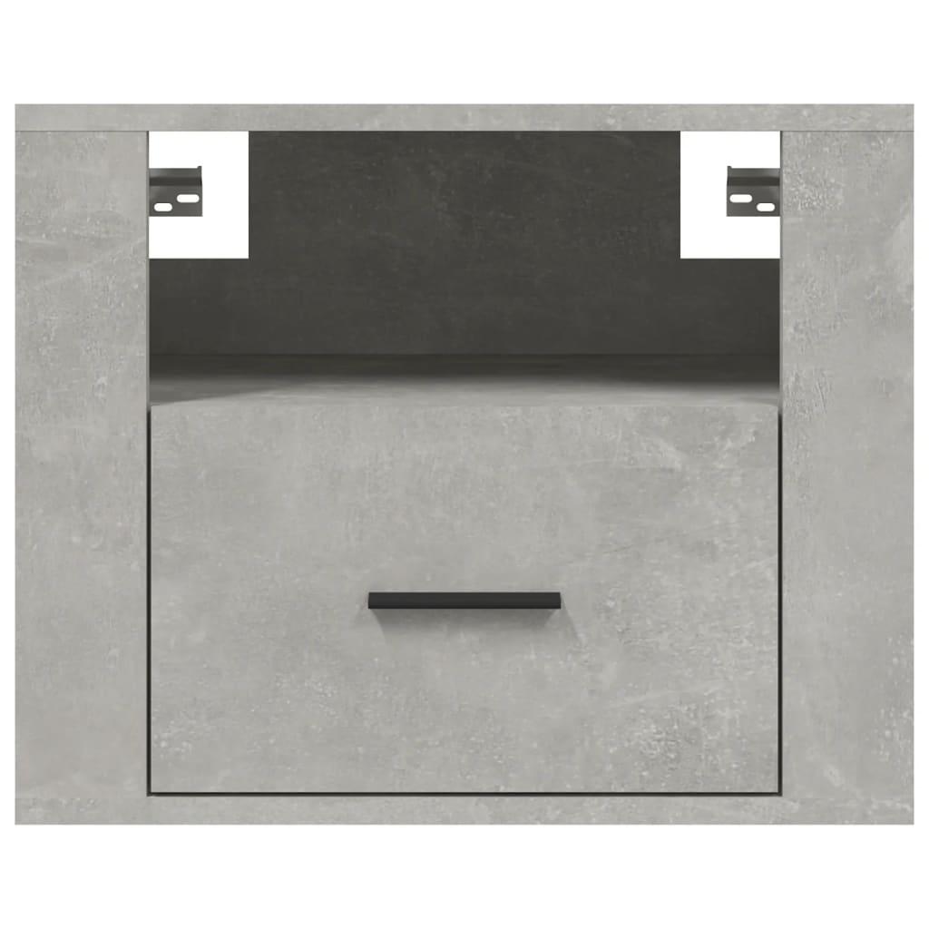 Comodino a Muro Grigio Cemento 50x36x40 cm 816888