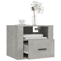 Comodini a Muro 2 pz Grigio Cemento 50x36x40 cm 816889