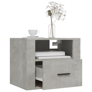 Comodini a Muro 2 pz Grigio Cemento 50x36x40 cm 816889