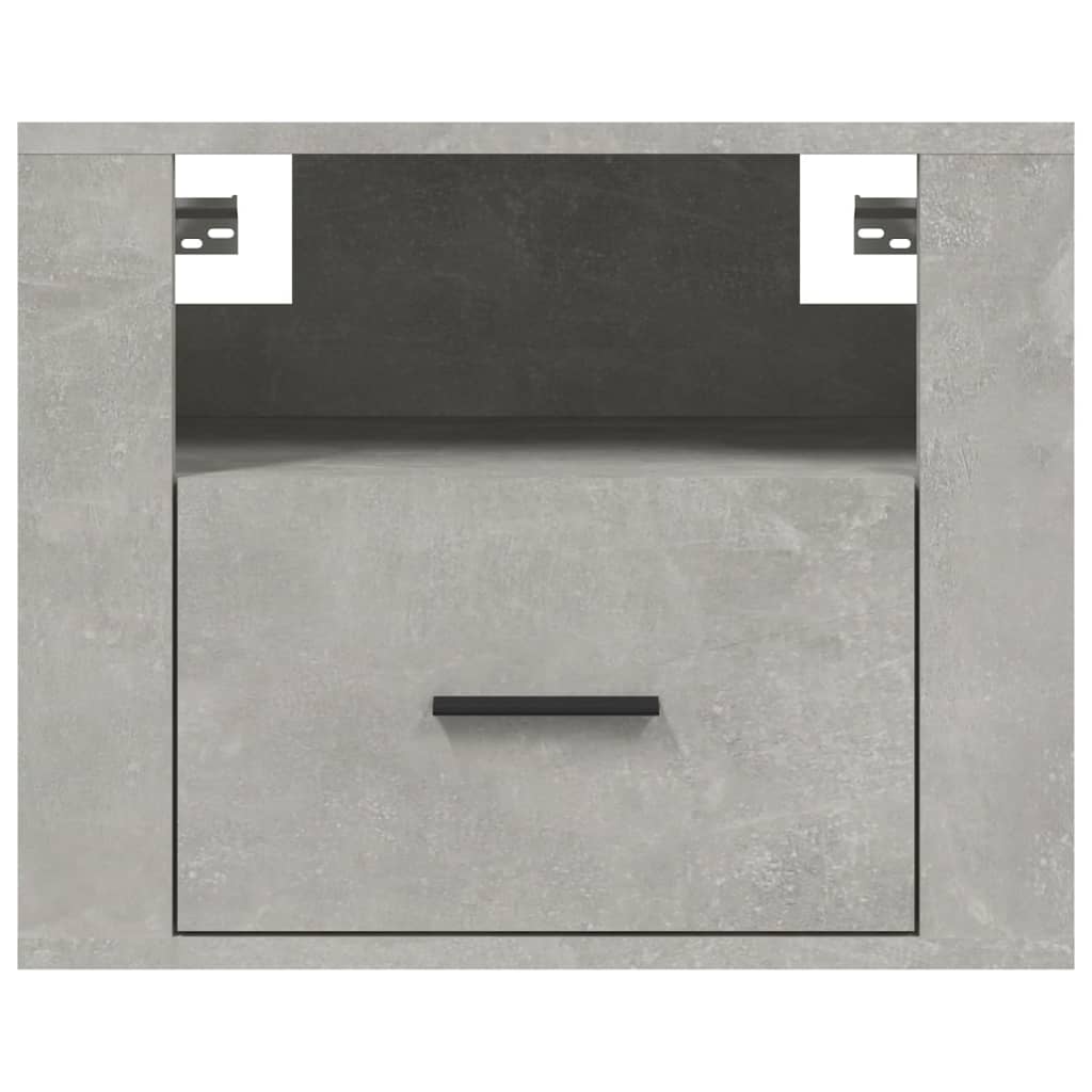 Comodini a Muro 2 pz-Set di 2 Tavolino da notte Grigio Cemento 50x36x40 cm