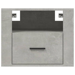 Comodini a Muro 2 pz-Set di 2 Tavolino da notte Grigio Cemento 50x36x40 cm