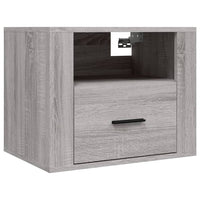 Comodini a Muro 2 pz-Set di 2 Tavolino da notte Grigio Sonoma 50x36x40 cm