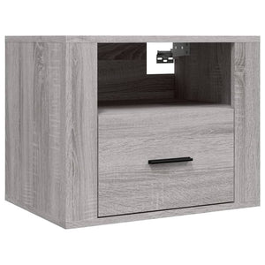 Comodini a Muro 2 pz-Set di 2 Tavolino da notte Grigio Sonoma 50x36x40 cm