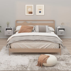 Comodini a Muro 2 pz-Set di 2 Tavolino da notte Grigio Sonoma 50x36x40 cm