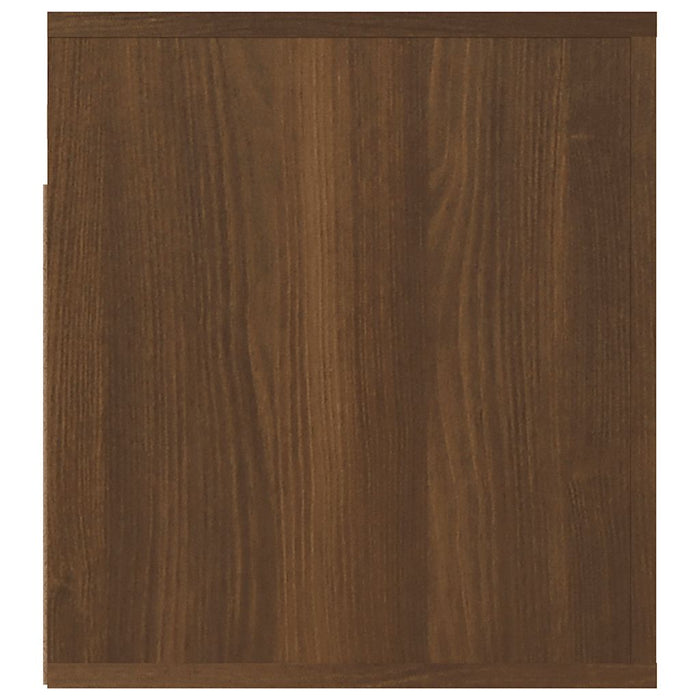 Comodino a Muro-Tavolino da notte sospeso Rovere Marrone 50x36x40 cm