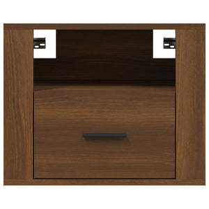 Comodini a Muro 2 pz Rovere Marrone 50x36x40 cm 816895