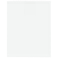 Scarpiera Bianco Lucido 75x35x45 cm in Legno Multistrato 816898