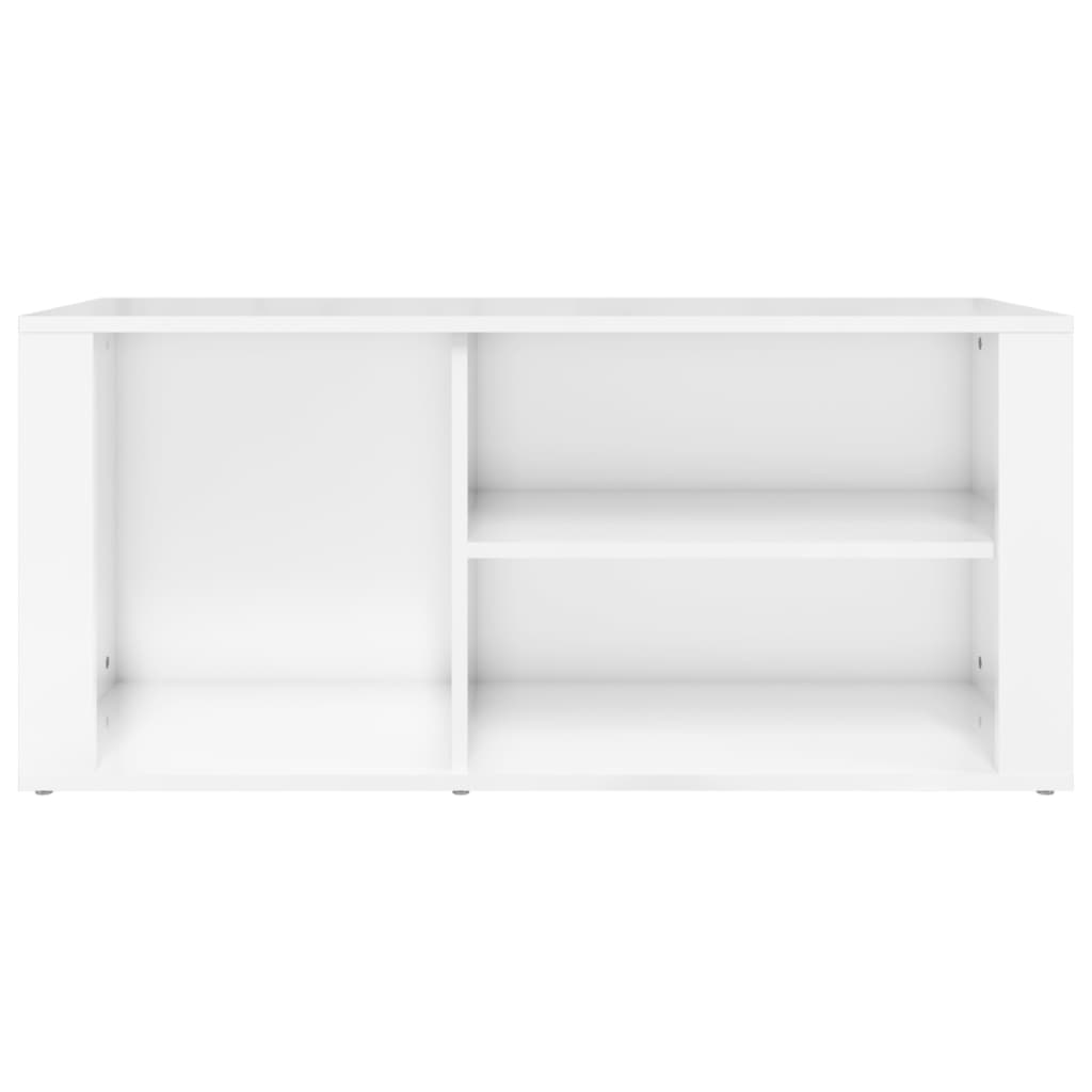 Scarpiera Bianco Lucido 100x35x45 cm in Legno Multistrato 816922
