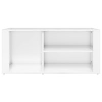 Scarpiera Bianco Lucido 100x35x45 cm in Legno Multistrato 816922