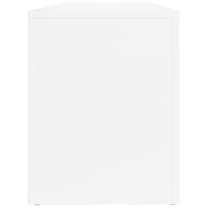 Scarpiera Bianco Lucido 100x35x45 cm in Legno Multistrato 816922