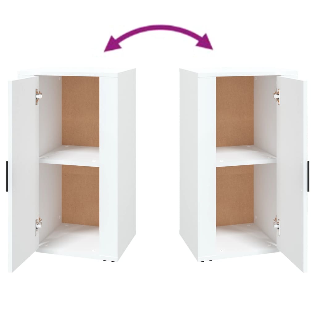 Credenza-Buffet-Armadio da cucina Bianca 40x33x70 cm in Legno Multistrato 367949