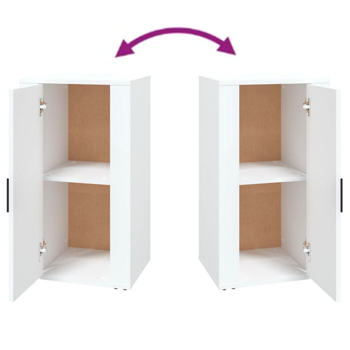 Credenza-Buffet-Armadio da cucina Bianca 40x33x70 cm in Legno Multistrato 367949