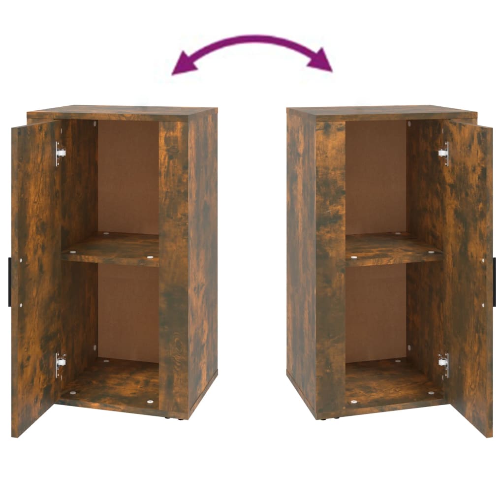 Credenza Rovere Fumo 40x33x70 cm in Legno Multistrato 819417