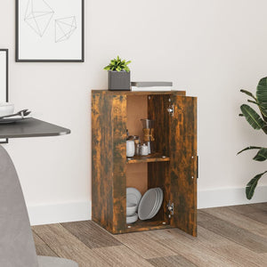 Credenza Rovere Fumo 40x33x70 cm in Legno Multistrato 819417