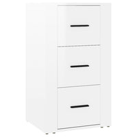 Credenza Bianco Lucido 40x33x70 cm in Legno Multistrato 819422