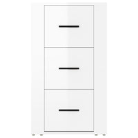 Credenza Bianco Lucido 40x33x70 cm in Legno Multistrato 819422