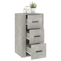 Credenza Grigio Cemento 40x33x70 cm in Legno Multistrato 819424