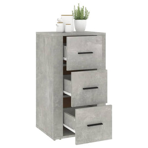 Credenza Grigio Cemento 40x33x70 cm in Legno Multistrato 819424